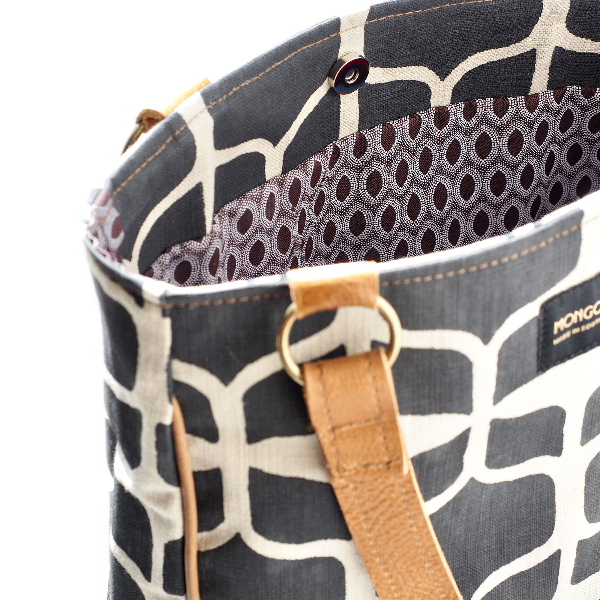 Mongoose Large Shoulder Bag in Graphic Charcoal