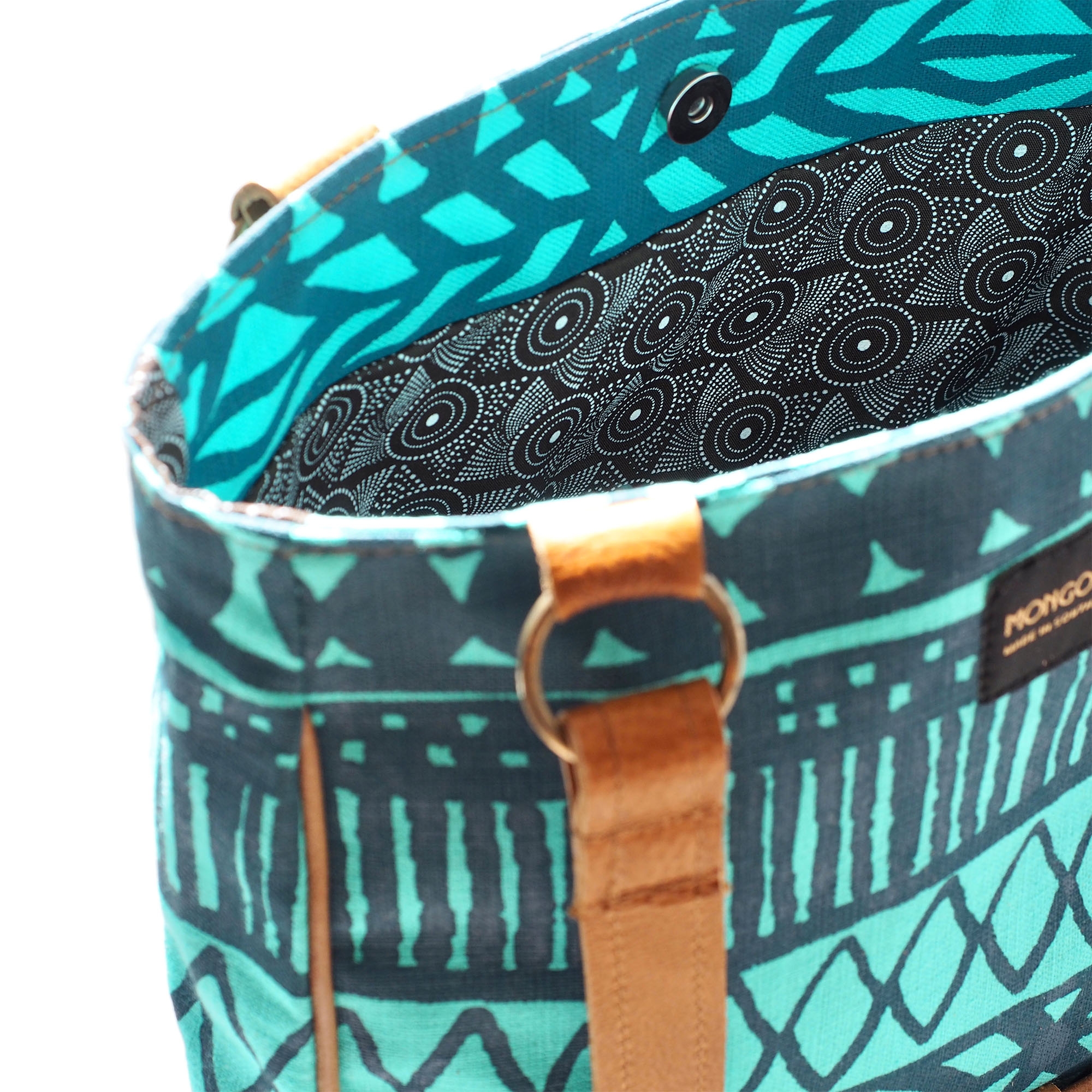 Mongoose Large Shoulder Bag in Batik Turquoise