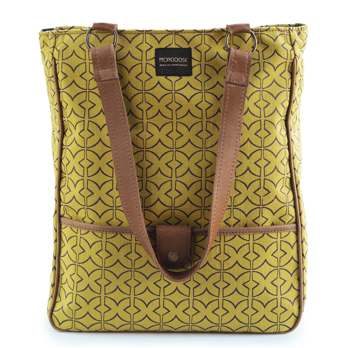 Mongoose Large Shoulder Bag in Mudcloth Mustard