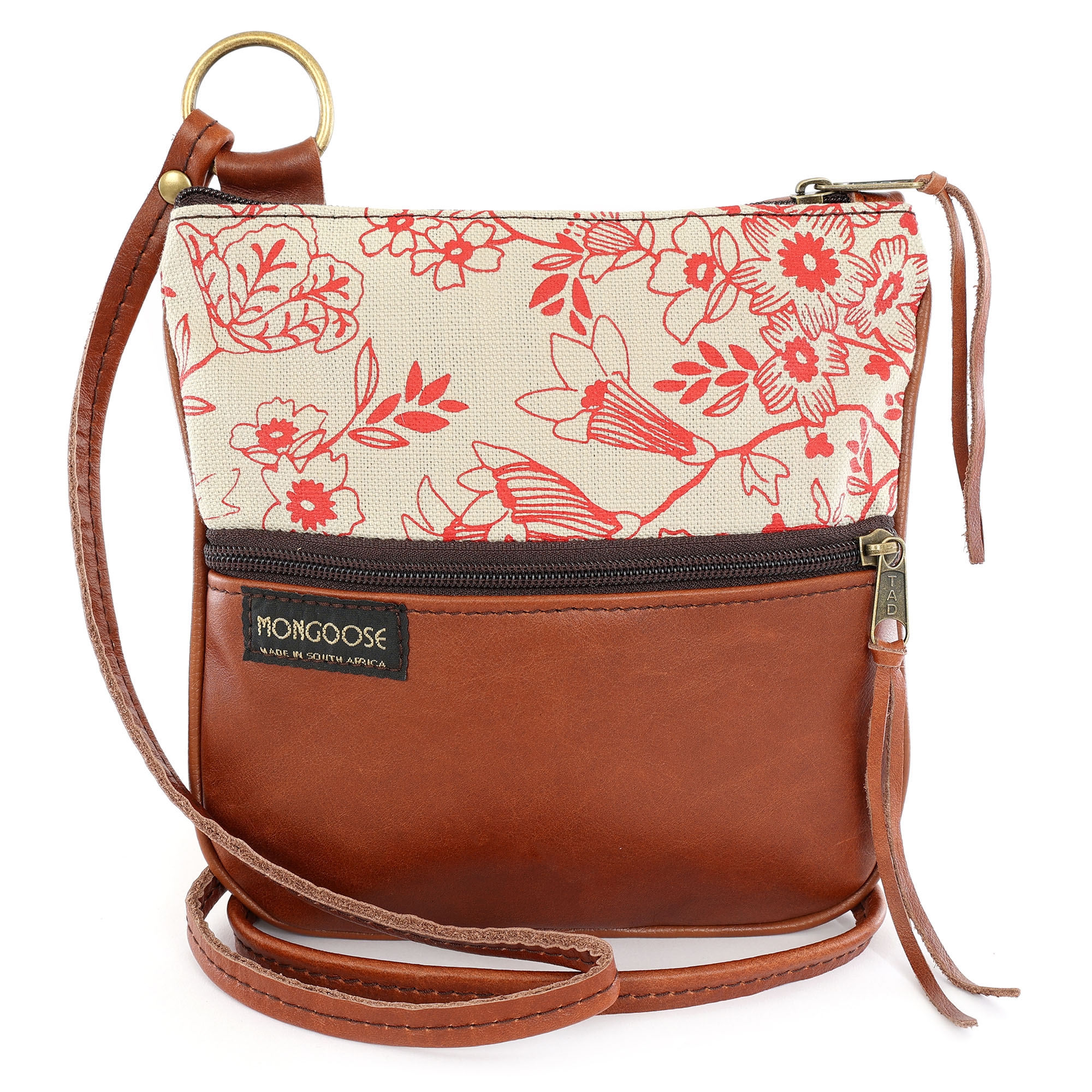 Leather Mini in Floret Red